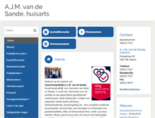 Tablet Screenshot of huisartspraktijkvdsande.praktijkinfo.nl