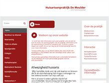 Tablet Screenshot of huisartsdemeulder.praktijkinfo.nl