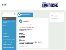Tablet Screenshot of huisartsenpraktijkbuitenhof.praktijkinfo.nl