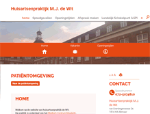 Tablet Screenshot of huisartsdewit.praktijkinfo.nl