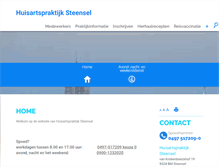Tablet Screenshot of huisartspraktijksteensel.praktijkinfo.nl