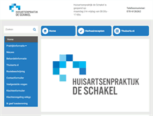 Tablet Screenshot of deschakel.praktijkinfo.nl