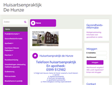 Tablet Screenshot of dehunze.praktijkinfo.nl