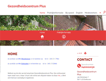 Tablet Screenshot of gezondheidscentrumplus.praktijkinfo.nl