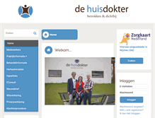 Tablet Screenshot of dehuisdokter.praktijkinfo.nl
