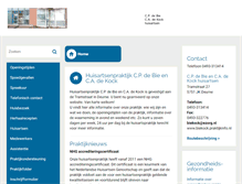 Tablet Screenshot of biekock.praktijkinfo.nl