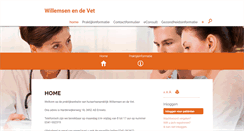 Desktop Screenshot of huisartsenpraktijkwillemsenendevet.praktijkinfo.nl