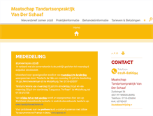 Tablet Screenshot of mijntandarts.praktijkinfo.nl