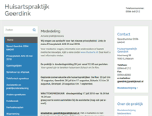 Tablet Screenshot of huisartspraktijkgeerdink.praktijkinfo.nl