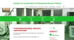 Desktop Screenshot of fysiotherapiekoole.praktijkinfo.nl