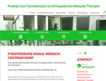 Tablet Screenshot of fysiotherapiekoole.praktijkinfo.nl